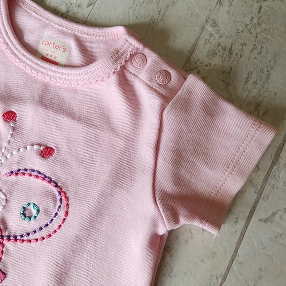 Carter's pink bodysuits with butterflies (set of 2) Size 3 mo - Picture 5 of 13